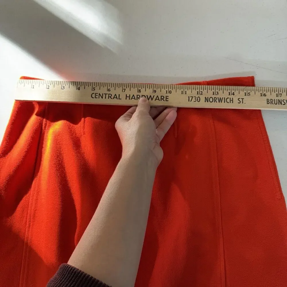 MM. LeFleur Pencil Skirt Size 12 Red Stretch Corporate Office Classic Essential